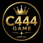 C444 Game logo on black background with gold text and crown icon