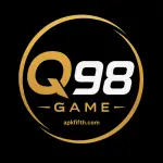 Q98 Game black and gold simple gaming logo design