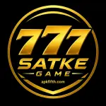 777Satke Game golden logo on black background with stylish gaming design.