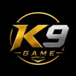 K9 Game logo featuring bold gold and silver lettering on a black background with a modern gaming-style emblem.