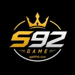 S92 Game black themed logo style image with modern glowing text design.